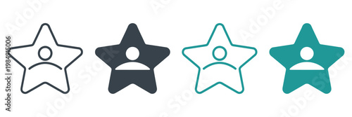 Celebrity Vector Icons Set, Famous People Silhouette Collection, Entertainment Star Avatars Bundle, Modern Flat Design Illustration for Media, Social Networks, Branding, Posters, and Digital Projects