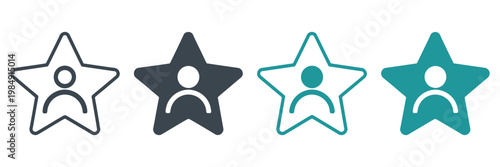 Celebrity Vector Icons Set, Famous People Silhouette Collection, Entertainment Star Avatars Bundle, Modern Flat Design Illustration for Media, Social Networks, Branding, Posters, and Digital Projects