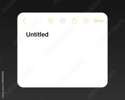 Notes user interface template. Digital planner app for schedule vector mockup illustration