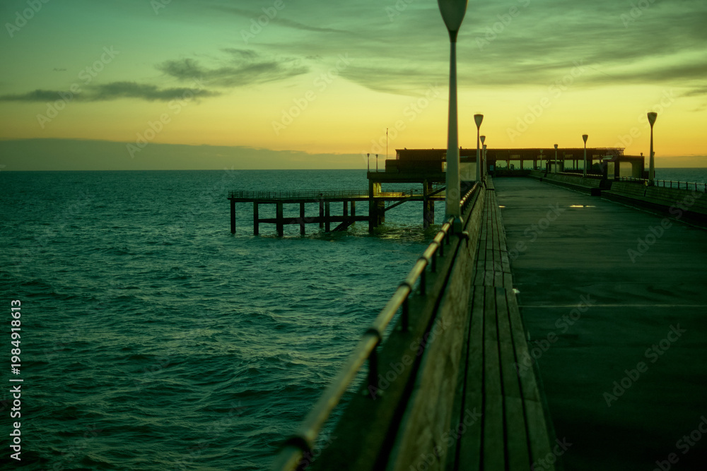 Fototapeta premium pier at sunset