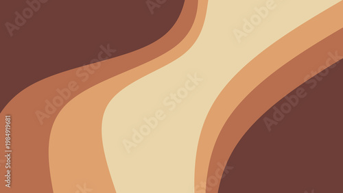 Abstract background with organic shapes and copy space. Modern aesthetic background with abstract fluid blobs. Minimalist boho design in brown and beige. Minimalist wavy background.