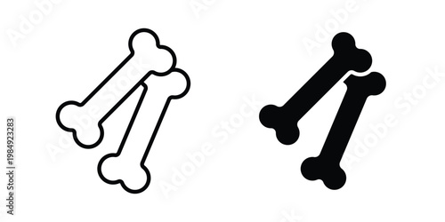 Bones icon and symbol. Vector icons set
