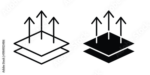 Breathable icon and symbol. Vector icons set