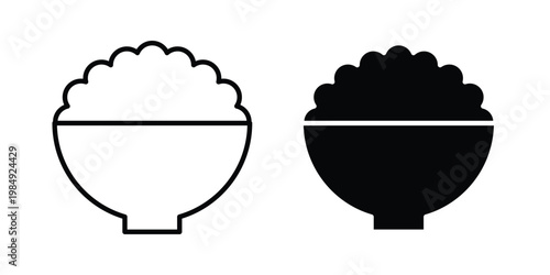 Cereal icon and symbol. Vector icons set