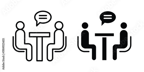 Consulting icon and symbol. Vector icons set