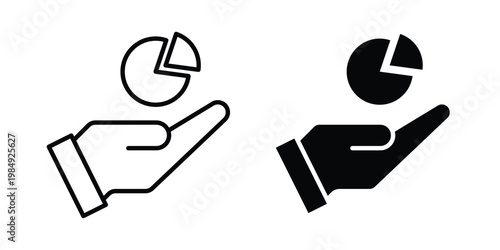 Contribution icon and symbol. Vector icons set