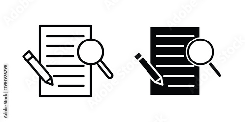 Defining icon and symbol. Vector icons set