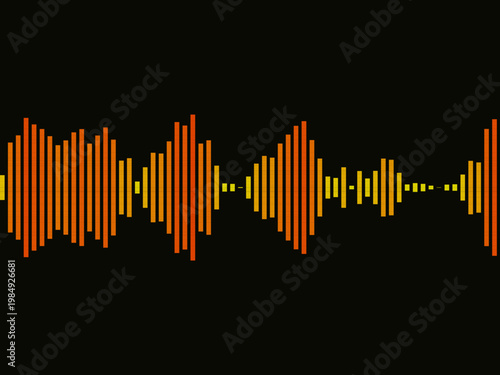 Audio Waveform Equalizer Bar Music Frequency Design