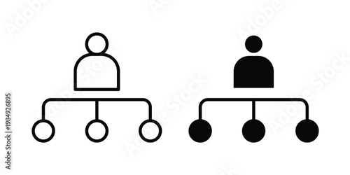 Department head icon and symbol. Vector icons set