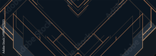 Dark navy geometric chevrons with gold abstract background featuring metallic lines, luxe texture and Vshaped symmetry. Rich premium atmosphere with subtle grain and refined contrast. Ideal for luxury