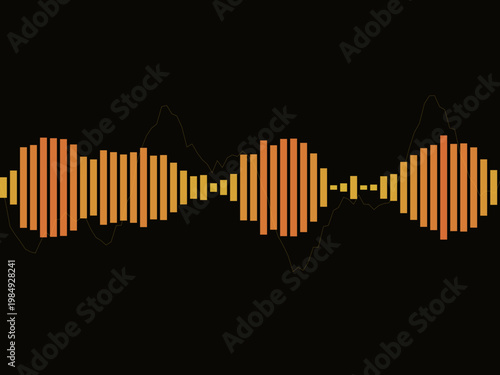 Sound Equalizer Audio Frequency Bar Pattern Design