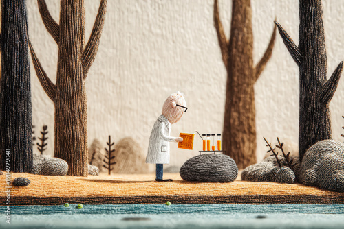 Researcher Conducting Experiments in a Natural Field Setting