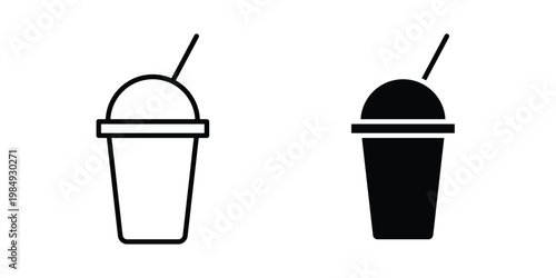 Frappe icon and symbol. Vector icons set