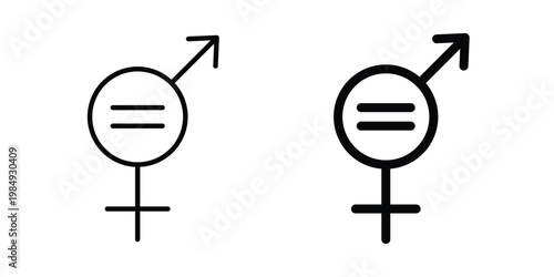 Gender equality icon and symbol. Vector icons set
