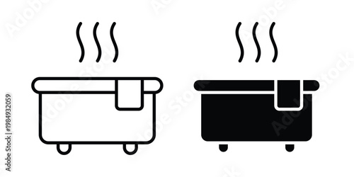 Jacuzzi icon and symbol. Vector icons set