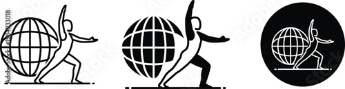 Ancient warrior shields and spears a silhouette depiction of tribal defense and warfare