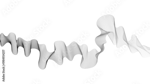 Abstract backdrop with grey wave gradient lines