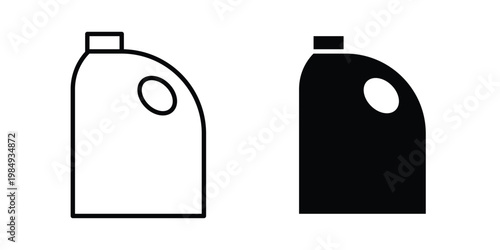 liquid detergent icon and symbol. Vector icons set