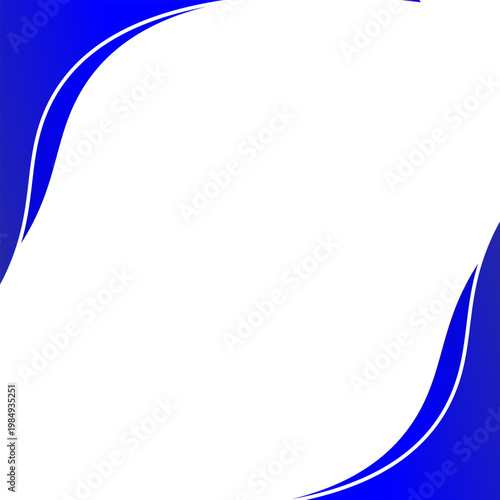 Abstract Blue Curve Background for Business, Blue White Wave Banner, Geometric Accent Border, Modern Corporate Vector