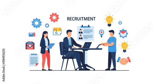 Business Recruitment Process Meeting and Interview.