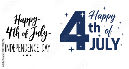 Festive fourth of july typography a patriotic celebration of american independence day