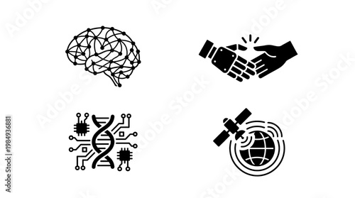 Business Innovation Creativity Collaboration Teamwork Partnership Success Icons Icon Set