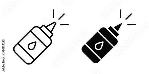 Nasal spray bottle icon and symbol. Vector icons set