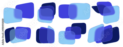 Glassmorphism frames. Frosted glass card and transparent matte plates with blur effect. Modern glassmorphism panel, translucent plastic boards and glassy rectangles vector set