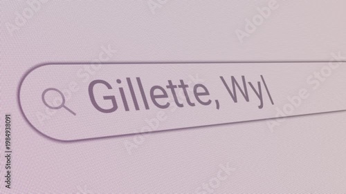 Search Bar Gillette Wyoming 
Close Up Single Line Typing Text Box Layout Web Database Browser Engine Concept