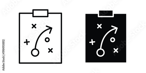 Planning icon and symbol. Vector icons set