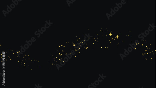 Quadro em tela Glowing particles shine brightly in dark space with sparkling light