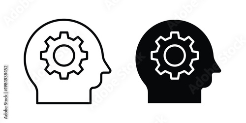 Realization icon and symbol. Vector icons set