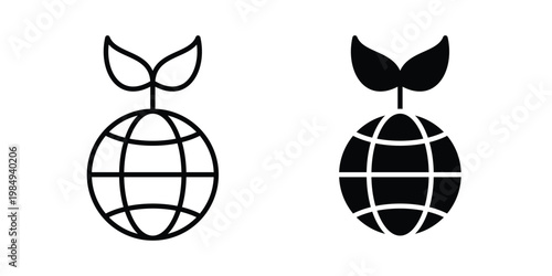 Save environment icon and symbol. Vector icons set