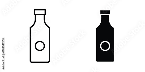Sauce bottles icon and symbol. Vector icons set