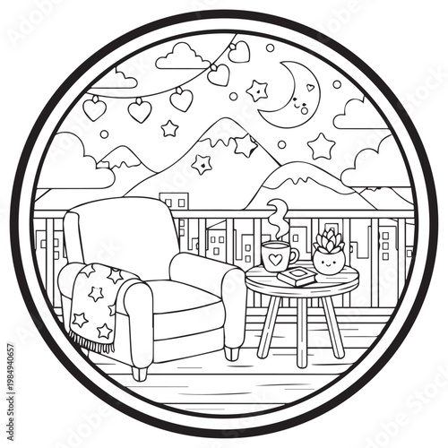 Cozy Travel Cute & Comfy Coloring pages