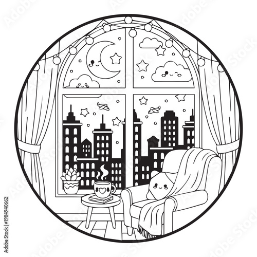 Cozy Travel Cute & Comfy Coloring pages
