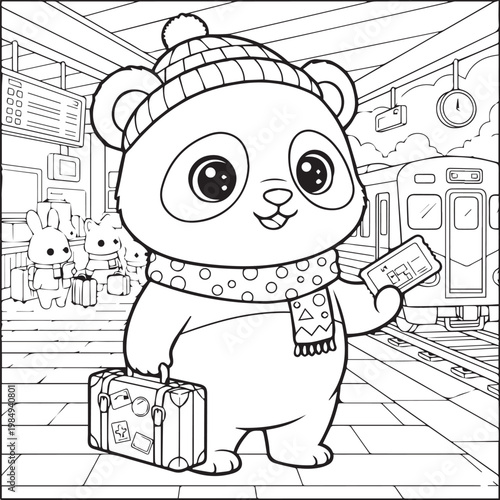 Cozy Travel Cute & Comfy Coloring pages