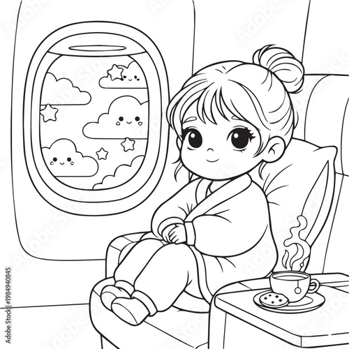 Cozy Travel Cute & Comfy Coloring pages