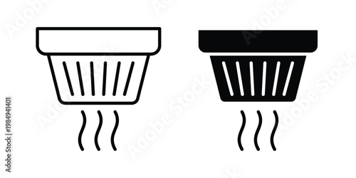 Smoke detector icon and symbol. Vector icons set