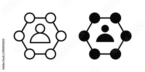 Stakeholders icon and symbol. Vector icons set