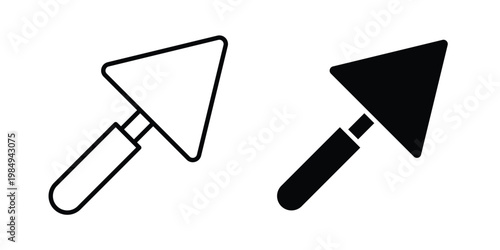 Trowel icon and symbol. Vector icons set