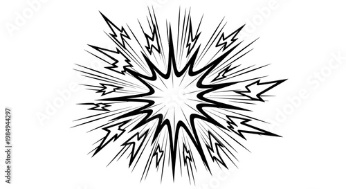 comic explosion effect graphic element.