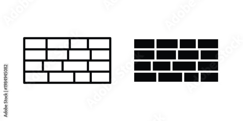 Wall icon and symbol. Vector icons set