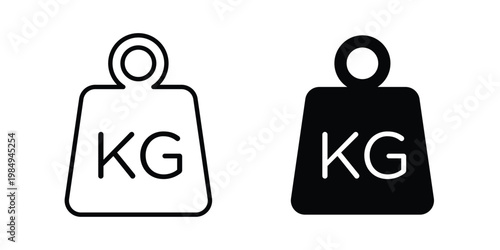 Weight icon and symbol. Vector icons set