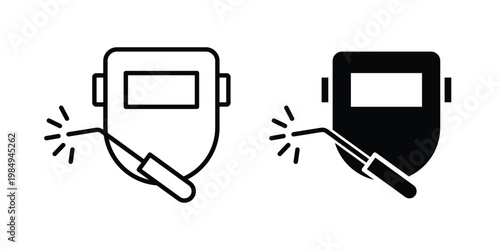 Welding icon and symbol. Vector icons set