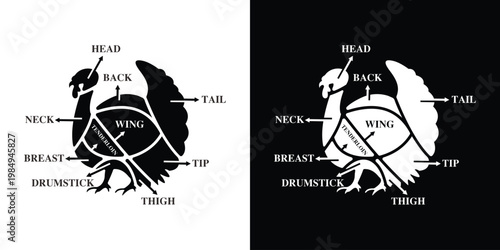 Diagram of Turkey Cuts A Guide to Turkey Butchery.