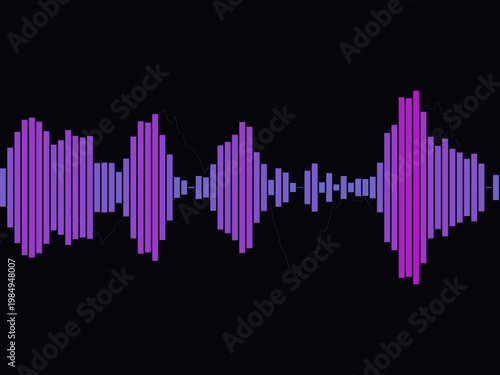 Sound Equalizer Audio Frequency Bar Pattern Design