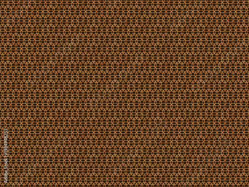 Interlocking Chain Mail Ring Pattern Metallic Background