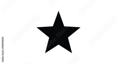 A simple striking black star shape against a white background a silhouette