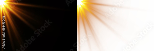Sunshine light effect with smooth gradient glow and atmospheric brightness in PNG format. PNG sunlight.